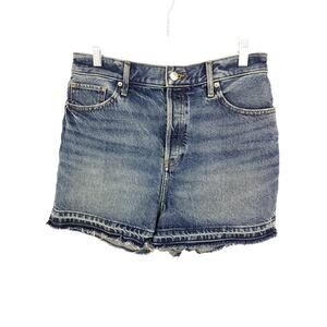 Express Super High Rise Rigid Jean Shorts 3" Inseam Womens Size 8 Released Hem